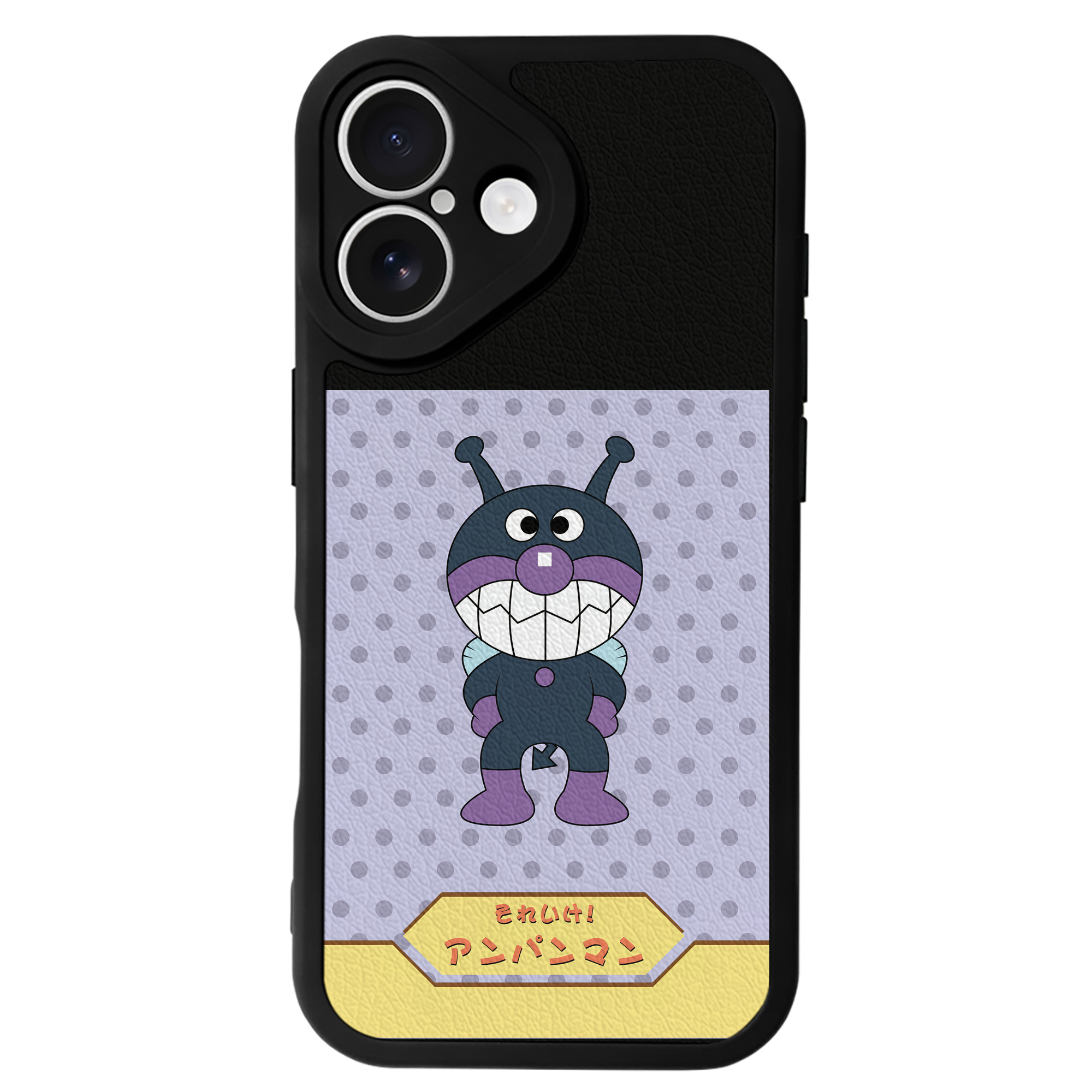 （画像用） アンパンマン Anpanman 【iPhone 16シリーズ対応】シリコンスマホケース（レザー調） 材質：シリコン